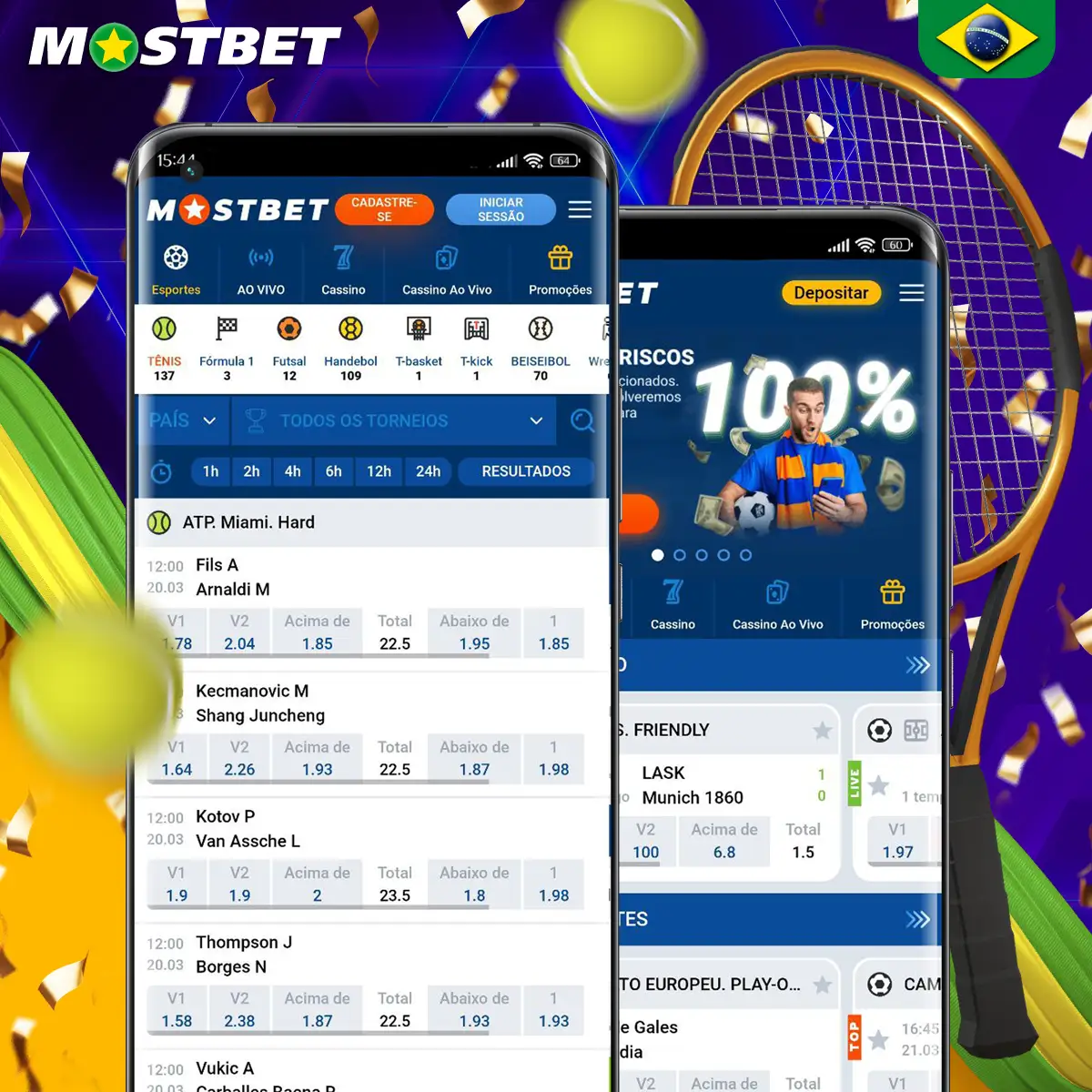 Opções de apostas em tênis na plataforma Mostbet.