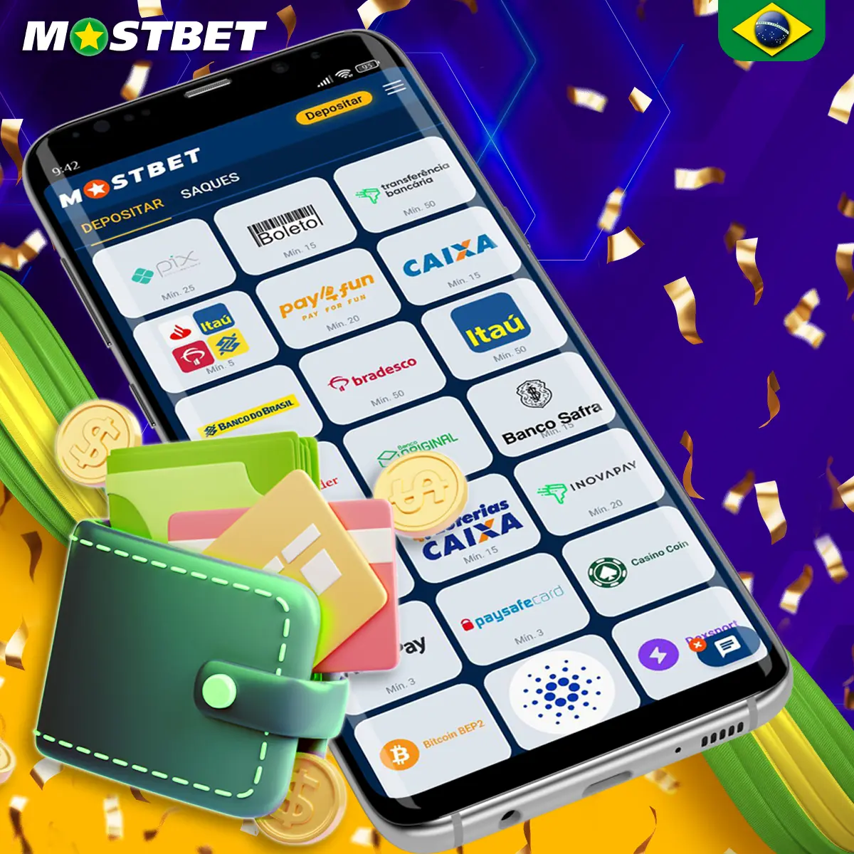 Como recarregar sua conta usando o aplicativo Mostbet