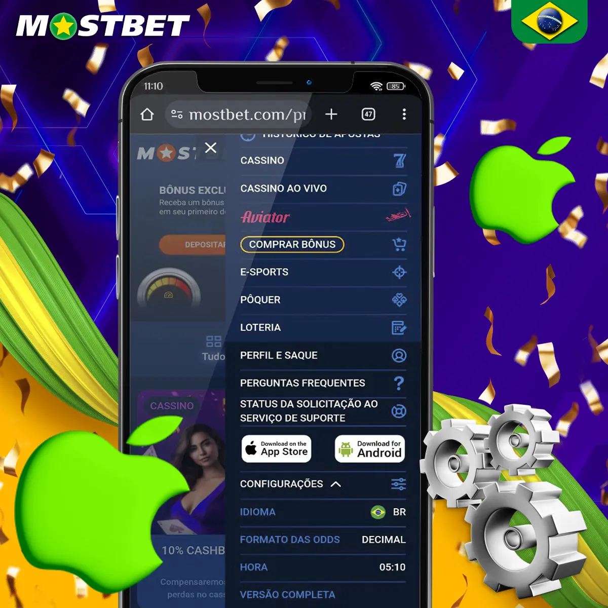 Requisitos de sistema para instalar a Mostbet no iOS