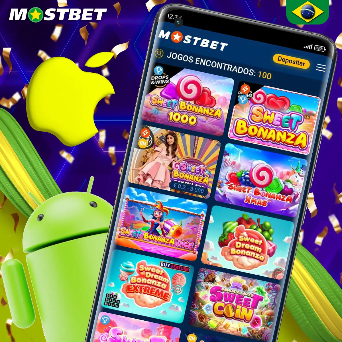 Aplicativo da Mostbet para jogar Sweet Bonanza