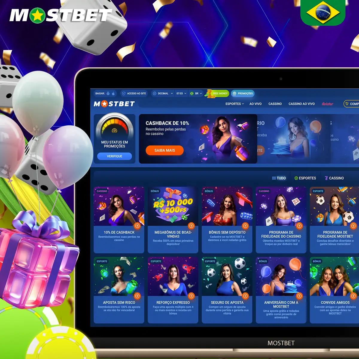 Bónus e promoções Mostbet disponíveis para utilizadores brasileiros