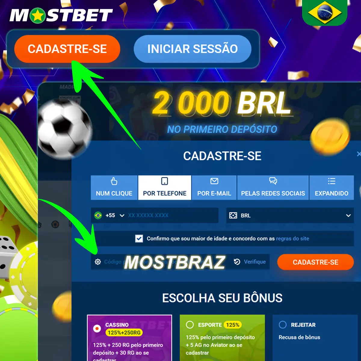 Como utilizar um código promocional na Mostbet