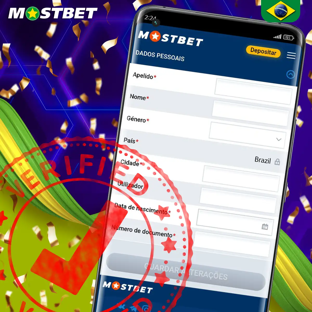 Processo de verificação da conta Mostbet no Brasil